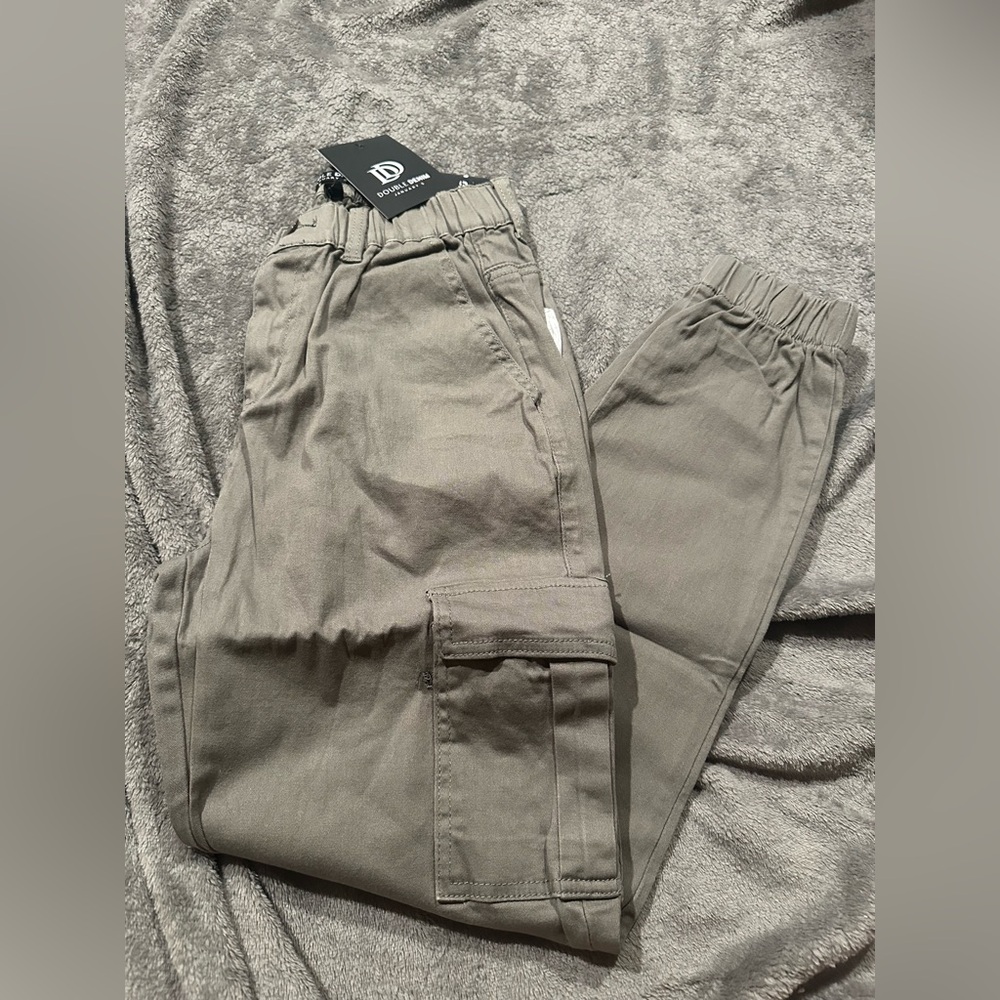 Double Denim January 5th Women's High Waist Cargo Jogger Pants / sage/ small nwt